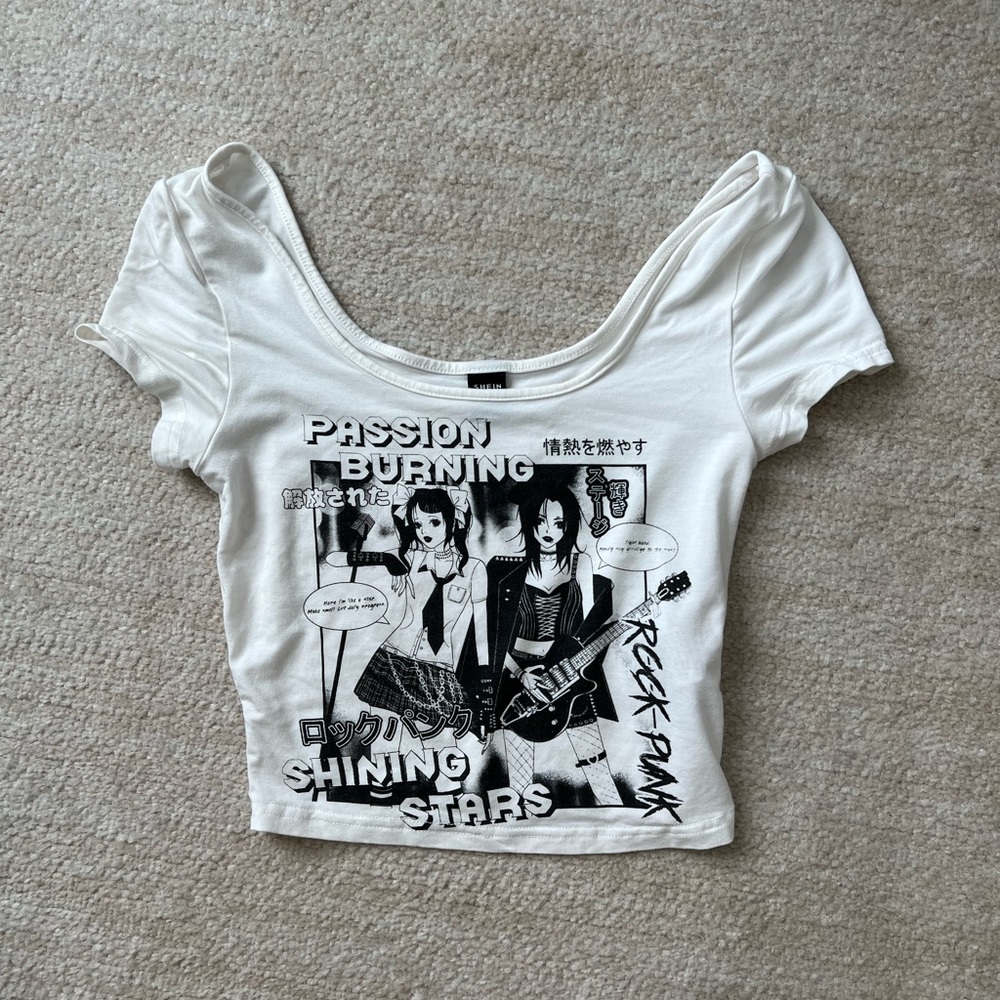 Shein anime crop top